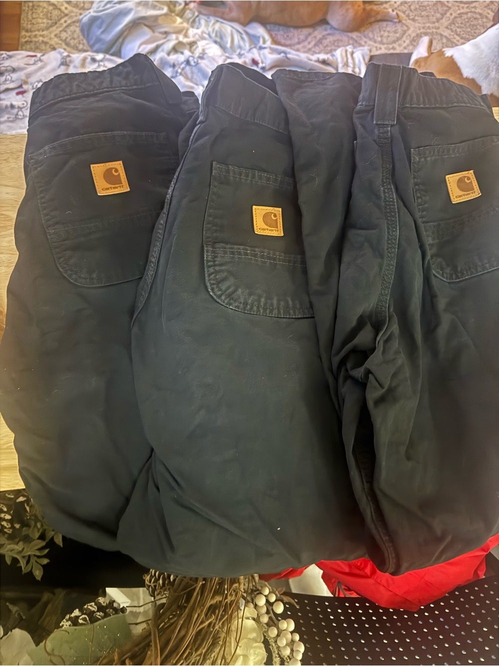 3 pairCarhartt Men’s Black Work Jeans - Durable Utility Pants